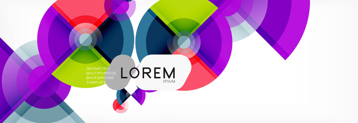 Vector fantastic circle modern geometric background template