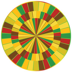 Obraz premium Autumn background. A circular target from the autumn colors of the three layers. Vector.
