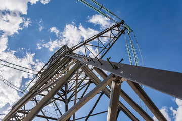 Elements of a high-voltage power line with a voltage of 330,000 volts