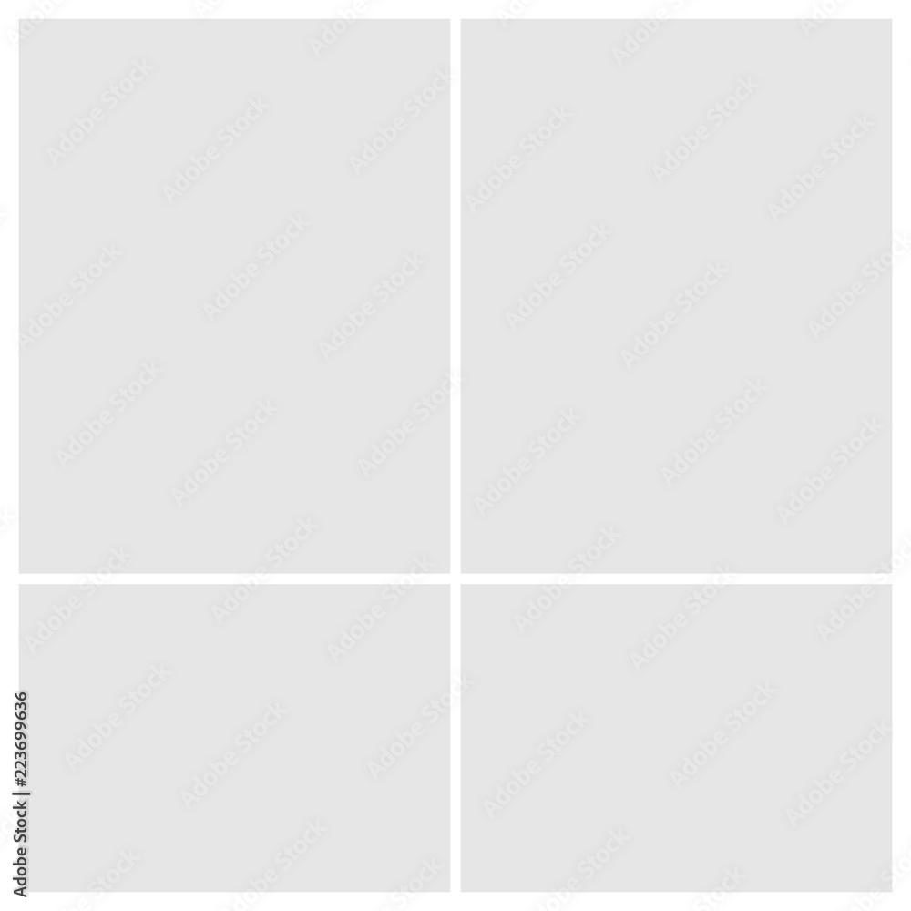 Poster frame for photo collage or picture vector illustration. template frame for photo. layers grouped for