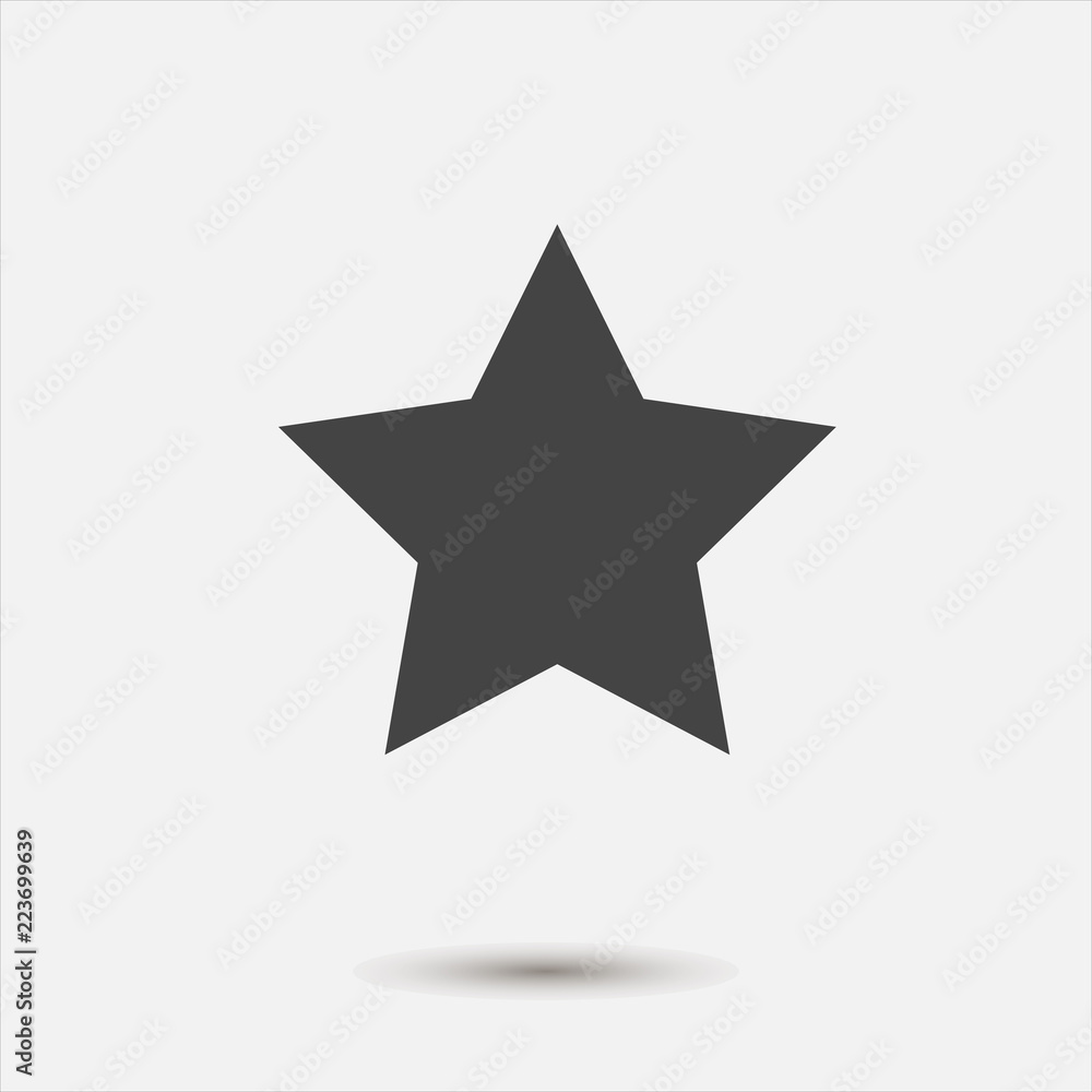 Poster vector icon five-pointed star on gray background. layers grouped for easy editing illustration. for 