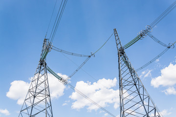 Elements of a high-voltage power line with a voltage of 750,000 volts