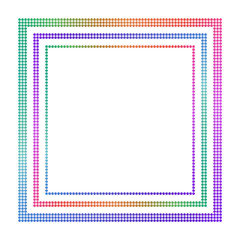 Colorful frame of circles