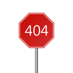 Sign 404 icon