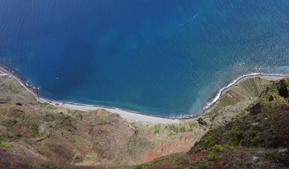 plage et océan vue d'en-haut