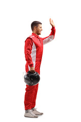 Racer standing in profile and gesturing hi © Ljupco Smokovski