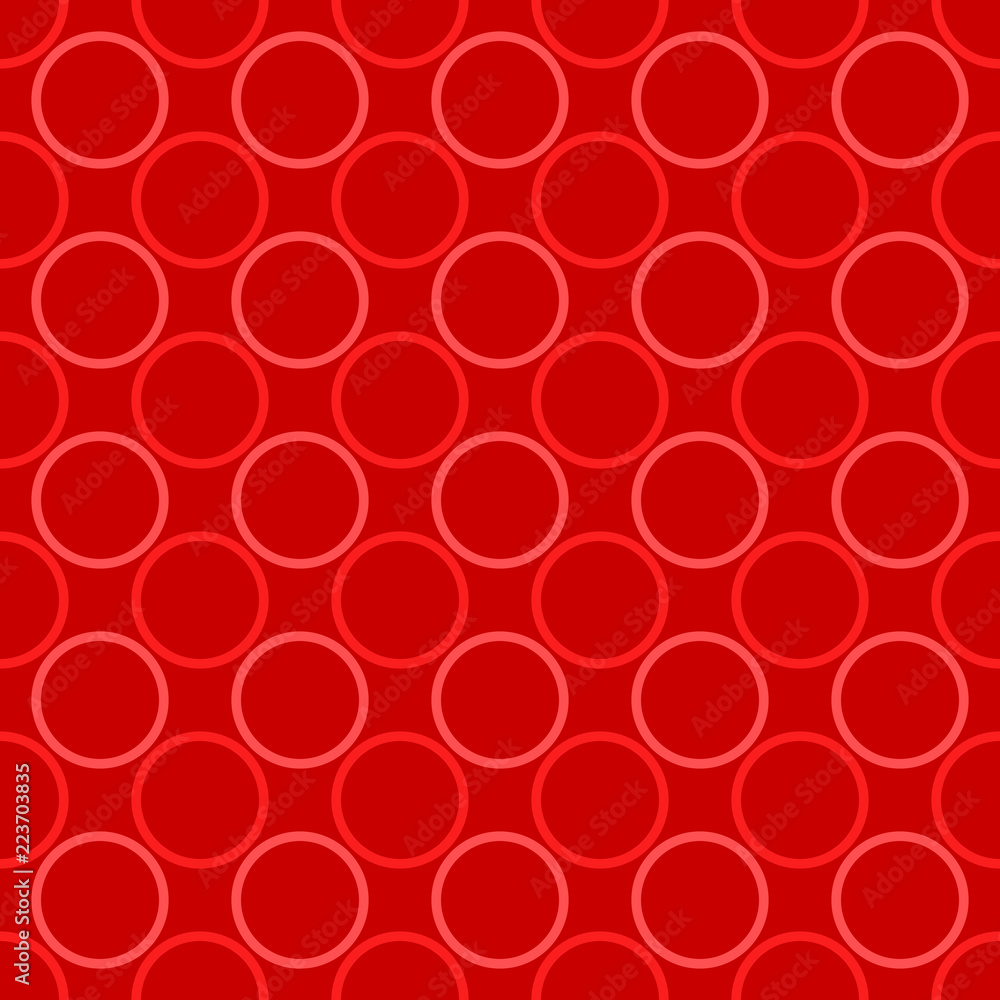 Poster red abstract repeating pattern - vector circle background design