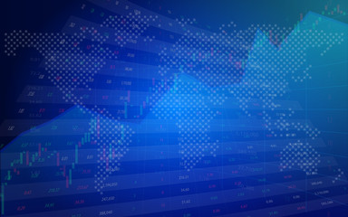 Stock market and price list in graphic design, vector illustration