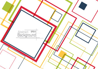 Abstract minimal geometric square shapes design background with copy space