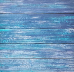 Blue painted wood background texture. Closeup
