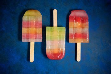 Ice popsicles view