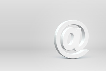 High detailed 3D font character, vector illustration