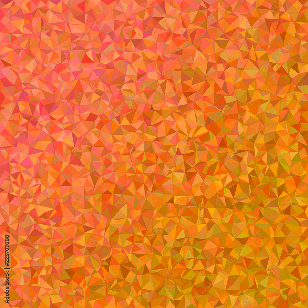Poster orange irregular triangle mosaic vector background design