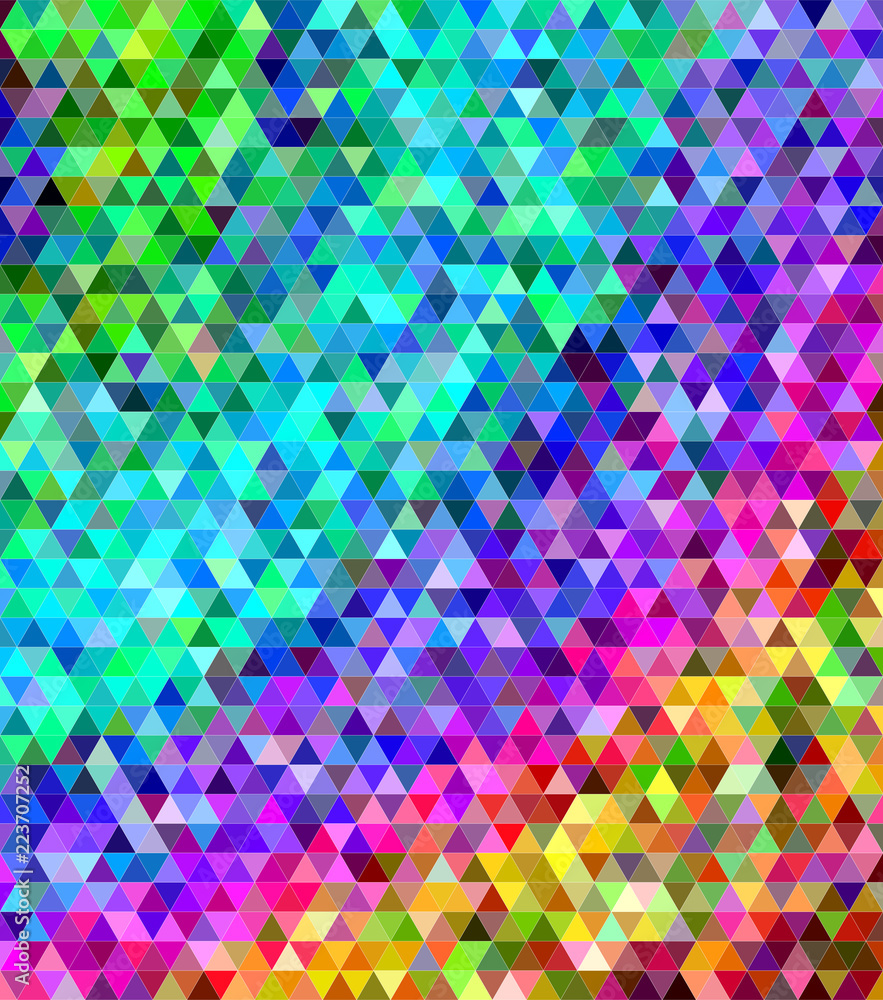 Poster abstract multicolored triangle tile mosaic background design