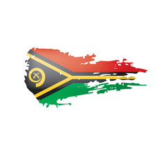 Vanuatu flag, vector illustration on a white background.