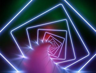 High-detailed neon light background, vector illustration