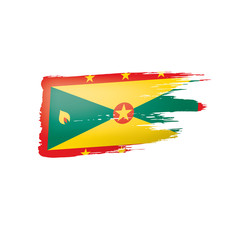 Grenada flag, vector illustration on a white background.