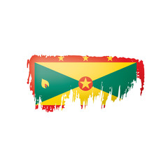 Grenada flag, vector illustration on a white background.