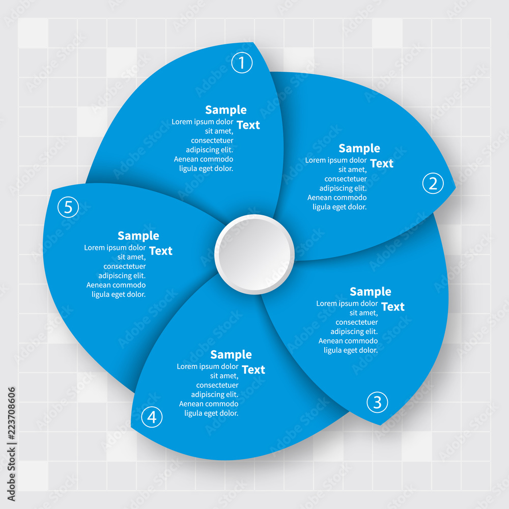 Poster Abstract 3D Paper Infographics. Business template .Vector illustration