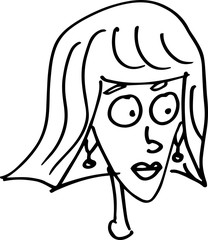 woman head cartoon