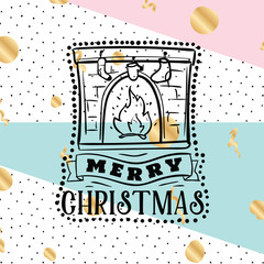 Merry Christmas typography.