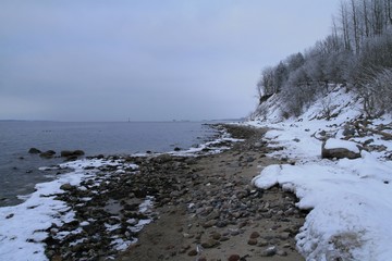beautiful seascape in winter
