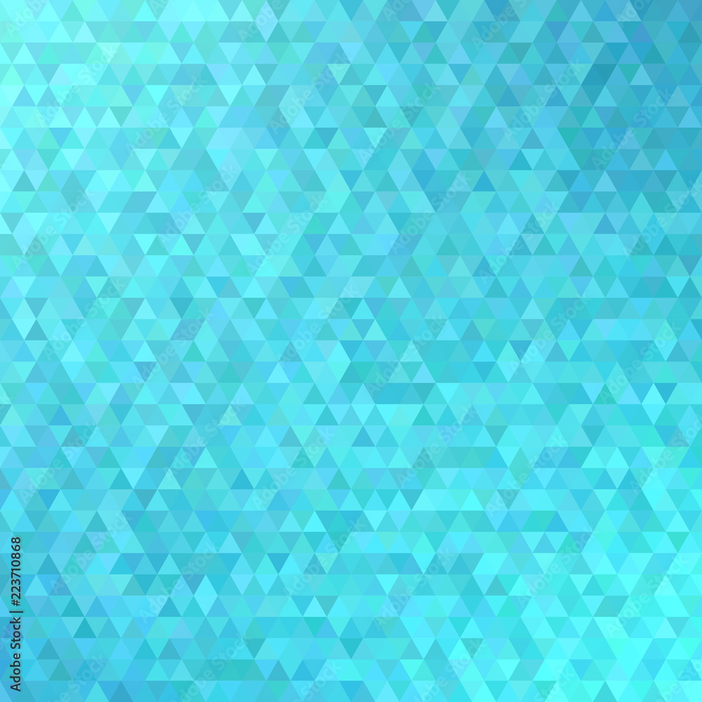 Poster light blue abstract mosaic triangle tile pattern background - modern polygon vector graphic design f