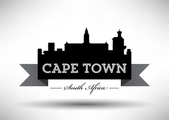Obraz premium Vector Graphic Design of Cape Town City Skyline