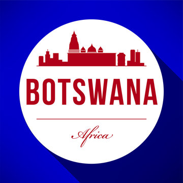 Vector Graphic Design of Botswana City Skyline