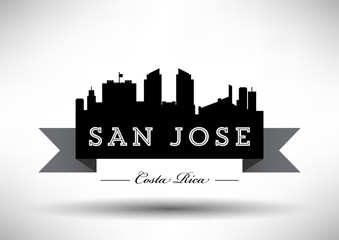 Fototapeta premium Vector Graphic Design of San Jose City Skyline