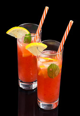 shake with strawberry
