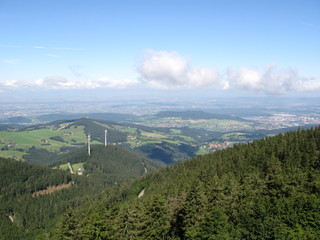 Blick Schwarzwald in die Oberrheinebene