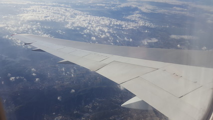 Fototapeta na wymiar wing of an airplane