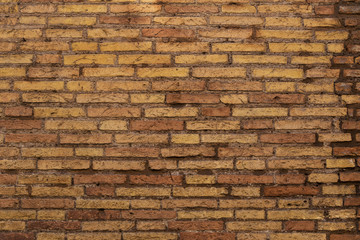 Old red brick wall background