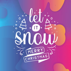 Merry Christmas typography.