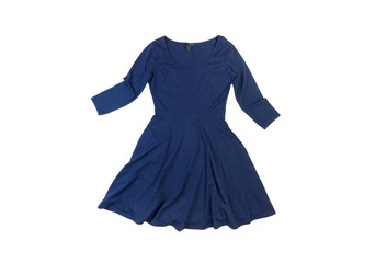 women cotton dark blue dress