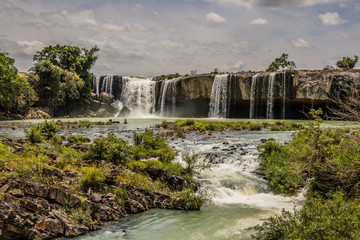 dry Nur waterfall in Vietnam