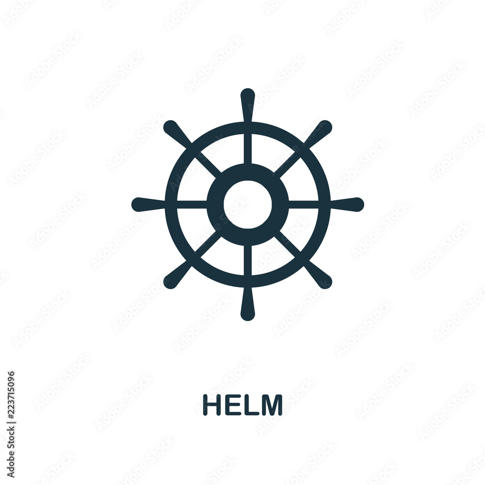 Poster helm icon. monochrome style design. ui. pixel perfect simple symbol helm icon. web design, apps, sof