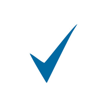 Blue Check List Symbol