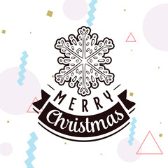 Merry Christmas typography.