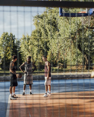 Friends Playing Basketball