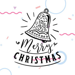 Merry Christmas typography.