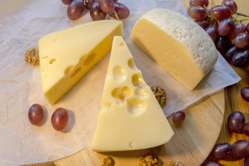 Delicious cheese on the table