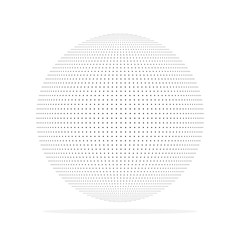Abstract dotted sphere. Vector illustration.