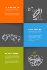 Company profile template with mission, vision and values © Petr Vaclavek