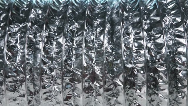 perforated pipe for construction works, ventilation exhaust. Dolly video