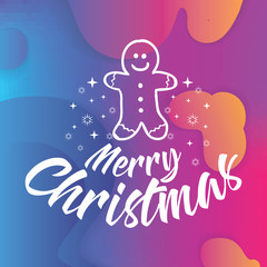 Merry Christmas typography.