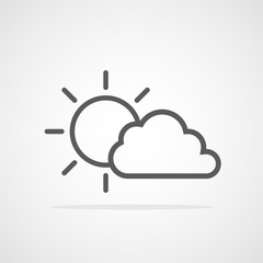Gray weather icon. Vector illustration