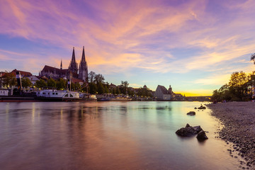 Fototapeta premium Regensburg Sundown