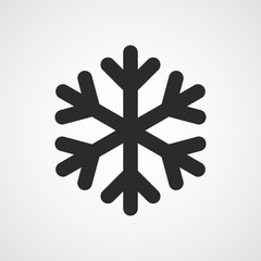 Snowflake flat icon. Vector illustration.